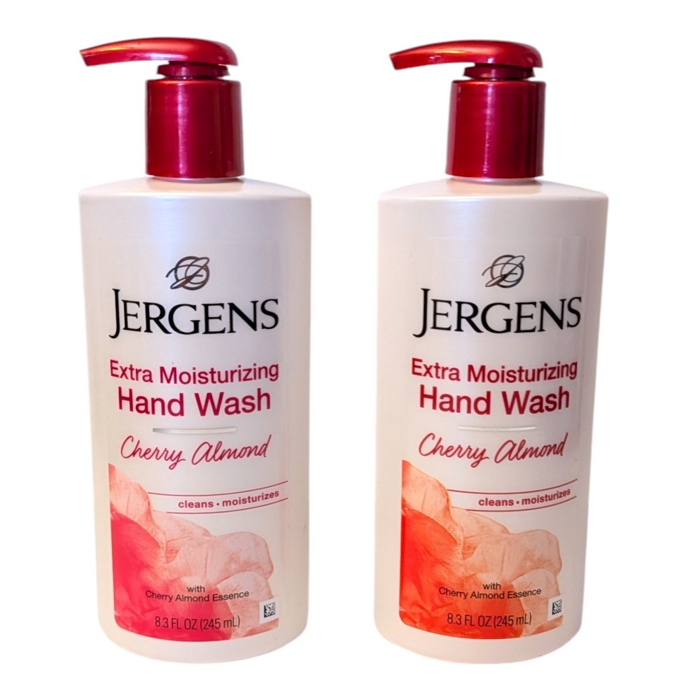 Jergens Extra Moisturizing Hand Wash Cherry Almond‎ 8.3 fl oz 2 Pack OLD VERSION